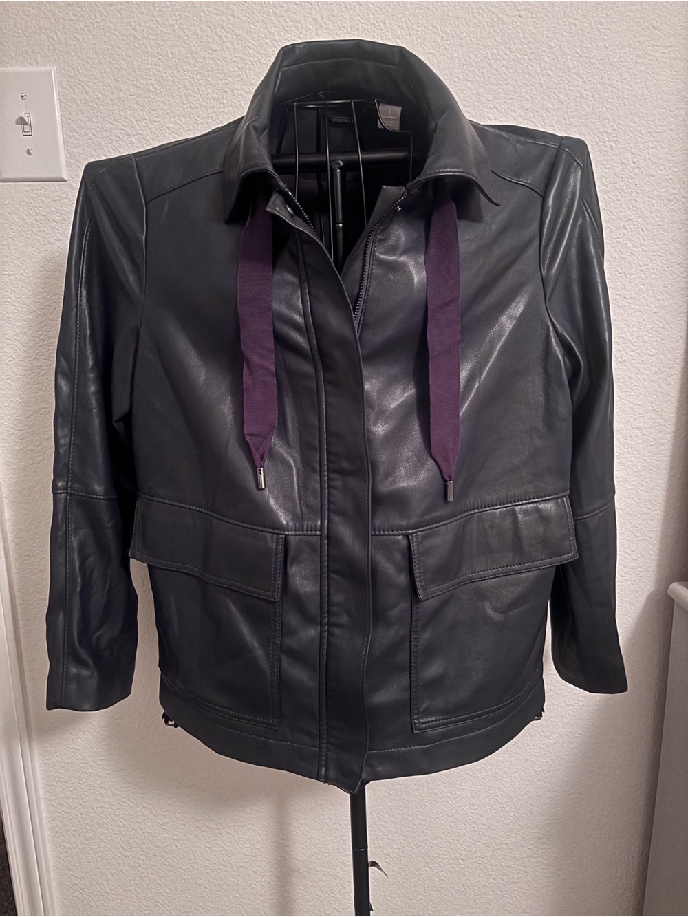 Chicos womens black bomber jacket